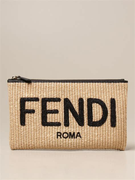 pochette fendi saldi|fendi medium flat pouch.